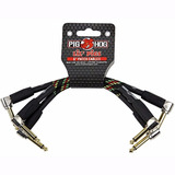 3 Cables Para Guitarra O Bajo 15 Cm Phlil6bk Pig Hog