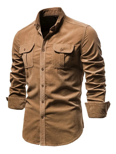 Camisas De Hombre Top De Manga Larga De Pana De Algodón | MercadoLibre