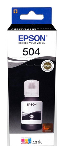 Tanque De Tinta Epson T504 Negro, 127ml T504120-al 6000pag