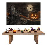 Halloween - Kit Display 8 De Mesa + Painel Decorativo 