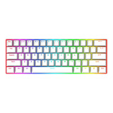 Teclado Gamer Redragon Dragonborn K630 Qwerty Inglês Us Cor Branco Com Luz Rgb