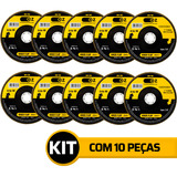 Disco De Lixa Flap 7 Pol 180mm Grão 60 Oz - 10 Unidades Cor Amarelo/preto