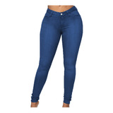 L Pantalones Vaqueros Ajustados Para Mujer, Talla Grande, Ca