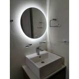 Espejo Touch Redondo Con Luz Led Blanca 60 Cm Diámetro