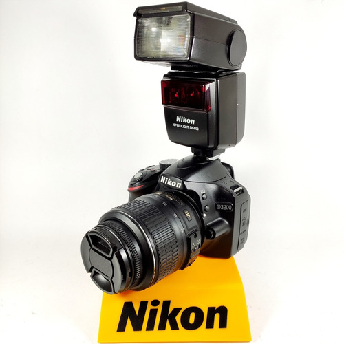 Nikon D3200 Kit Premium Lente 18-55vr + Flash Sb600 