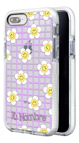 Funda Para iPhone Con Tu Nombre Para Mujer Flores Felices