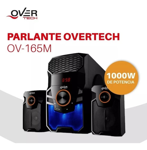 Parlante Overtech 2.1 Ov-165m Usb Radio Fm Bluetooth 90w