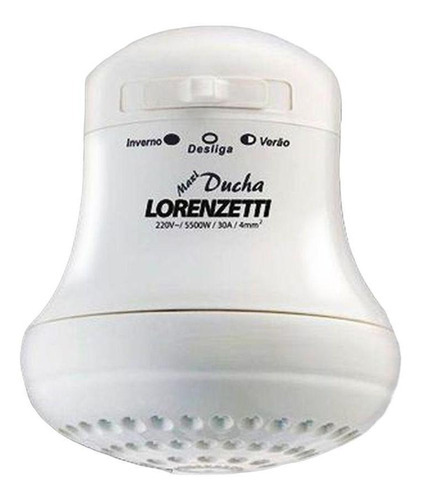 Lorenzetti Chuveiro Elétrico Branco Maxi Ducha, 5500w 110v Potência 5500 W 127v