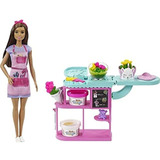 Barbie Juego De Flores Con Muñeca Morena De 12 Pulgadas, Es