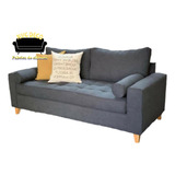 Sillon Sofa Chicago 3 Cuerpos Pana Línea Premiun 