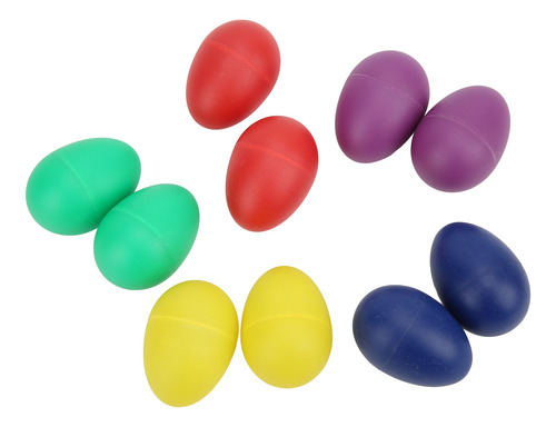10 Minihuevos Musicales, Coloridos, De Plástico, Hechos A Ma