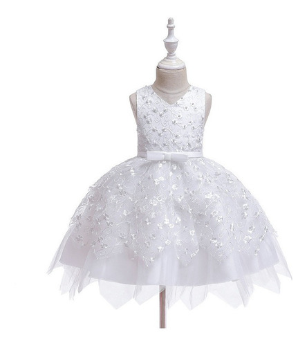 Vestido De Princesa Rosa Para Niña Nueva, Elegante Vestido D