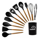 Set 12 Utensilios De Cocina Silicona Resistente Calor