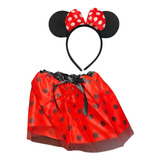 Fantasia Minnie Fantasia Escolar Para Criancas Com 02 Pecas