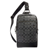 Pechera Coach Monograma C, Negra Grande, Original