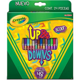 24 Lapices Color Doble Punta 48 Tonos Up & Downs Crayola