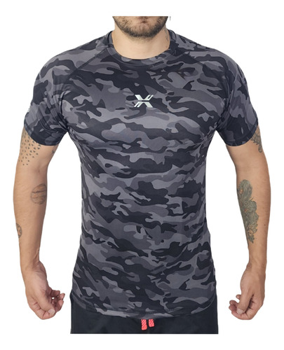 Camiseta Camuflada Licrada Fit Oxo Sport 