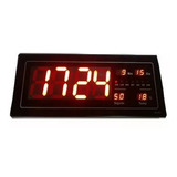 Reloj Digital De Pared Led Grande Xl Termometro, 36 X 15 Cm