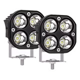 Par Faros De Luz Spot 40w Blanco Para Motocicleta Jeep 