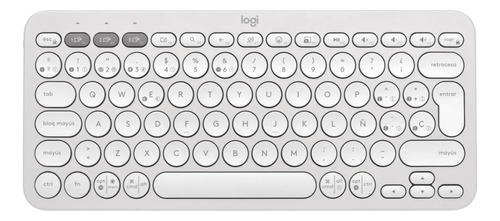 Teclado Inalambrico En Español Pebble Keys 2 K380s Blanco