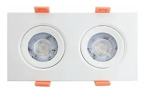 Spot Embutir Easy Led Duplo 2x5w 400lm Direcionável 6500k Cor 6500k (branco-frio) 110v/220v