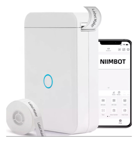 Impressora Térmica Etiquetas Niimbot D110 Bluetooth + 1 Rolo