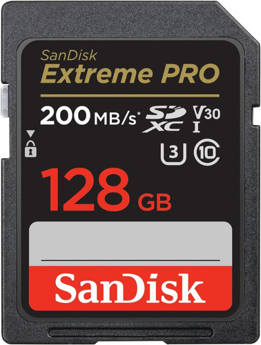 Sandisk Tarjeta 128gb Extreme Pro Sdxc Uhs-i C10 U3 V30 4k