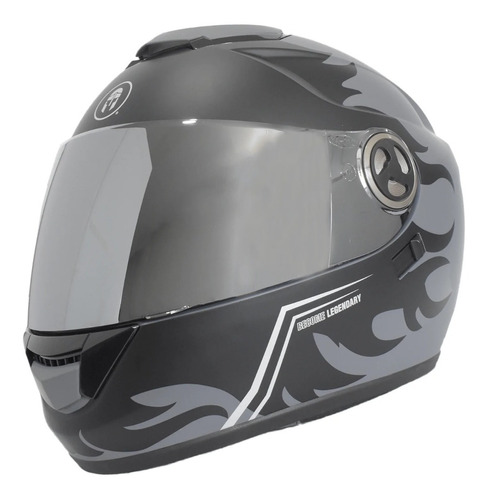 Casco Immortale Chiama Mica Plata Gris/negro Mate Rider One