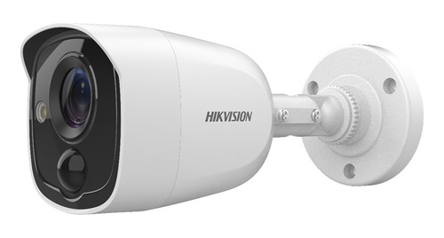 Cámara Hikvision Cctv Bullet Turbo Hd Ir Para Exteriores 2mp Color Blanco