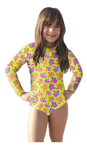 Maiô Body Infantil Proteção Solar Uv50+ Moda Praia Lazer