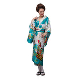 Vestido Feminino Estampado Quimono Robe Tradicional Japonês