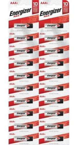 Pilas Aaa Alcalina Energizer Max Pack X 20 Un