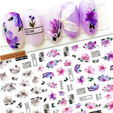 Stickers Para Uñas Autoadhesivos - Flores - Nail Art