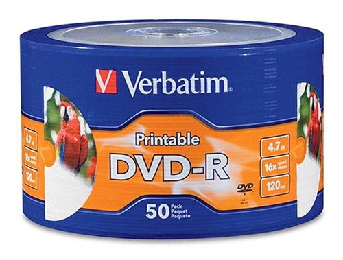 Dvd-r Verbatim Vb97167 Imprimible 50 Discos