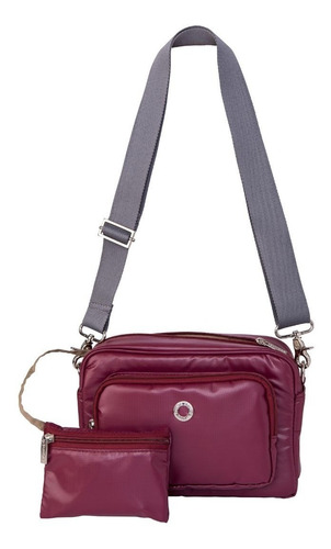 Crossbody Mujer Sundar Original Laura Metálica Con Monedero