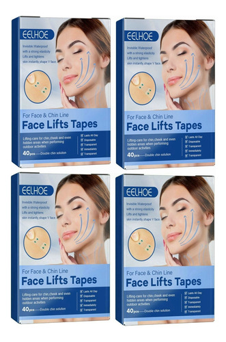 4×parche Lifting Facial Invisible For Encoger Y Estirar La