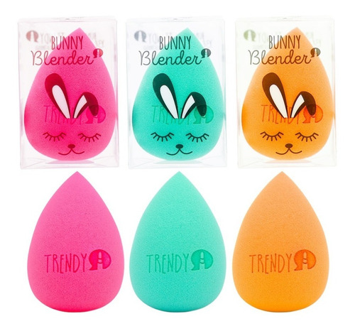 Bunny Beauty Blender Esponja Trendy Huevito Profesional