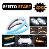 Fita Led Automotiva 60cm 12v Farol Drl + Seta Sequencial