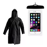 Set Piloto Capa Lluvia Premium + Funda Protectora Celular