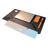 Deskpad Minimalista 125 X 35 Cm Couro Legítimo Mouse Pad