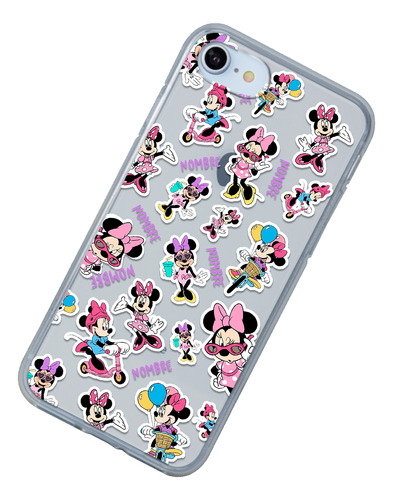 Funda Para iPhone Minnie Mouse Personalizado Con Tu Nombre