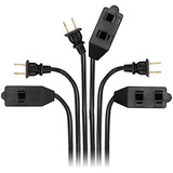 Cables De Extensión Blancos O Negros, Paquete De 2 O 3-16/2