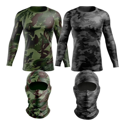 Conjunto 2 Camiseta + Balaclava Proteção Solar Uv Uv+ Dry Nf