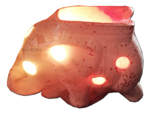 Lampara De Sal Del Himalaya Piedra Luz Ceramica - Shinora