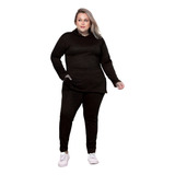 Conjunto Feminino De Frio Inverno Plus Size Tecido Lanzinha