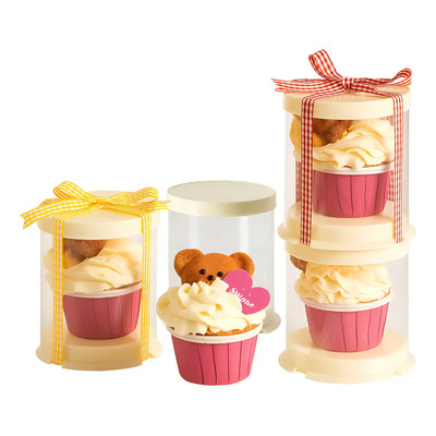 Caja Para Cupcake O Postre Circular Eventos Bodas Fiestas 300 Piezas Transparentes | Meses sin interés