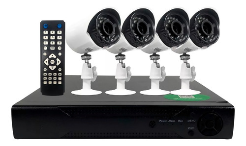 Kit Seguridad Dvr 4 Full Hd 4 Camaras Hd Infrarroja Hdmi Ip