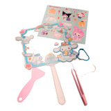 Set Abanico Diy Sanrio Plastico + Stickers Aleatorios