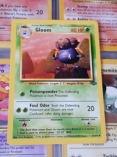 Gloom 37/64,original De Pokemon Tcg De 1999.