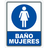 2pz-señalamiento Letrero Baños Mujeres 20x25,señales De Baño